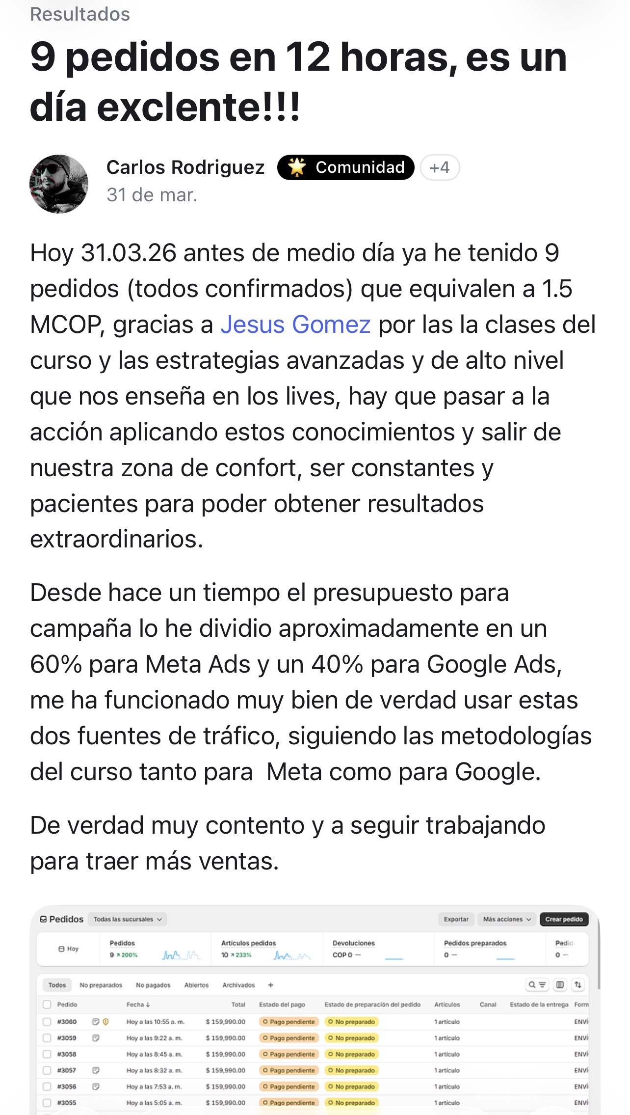 Resultado de alumno 3